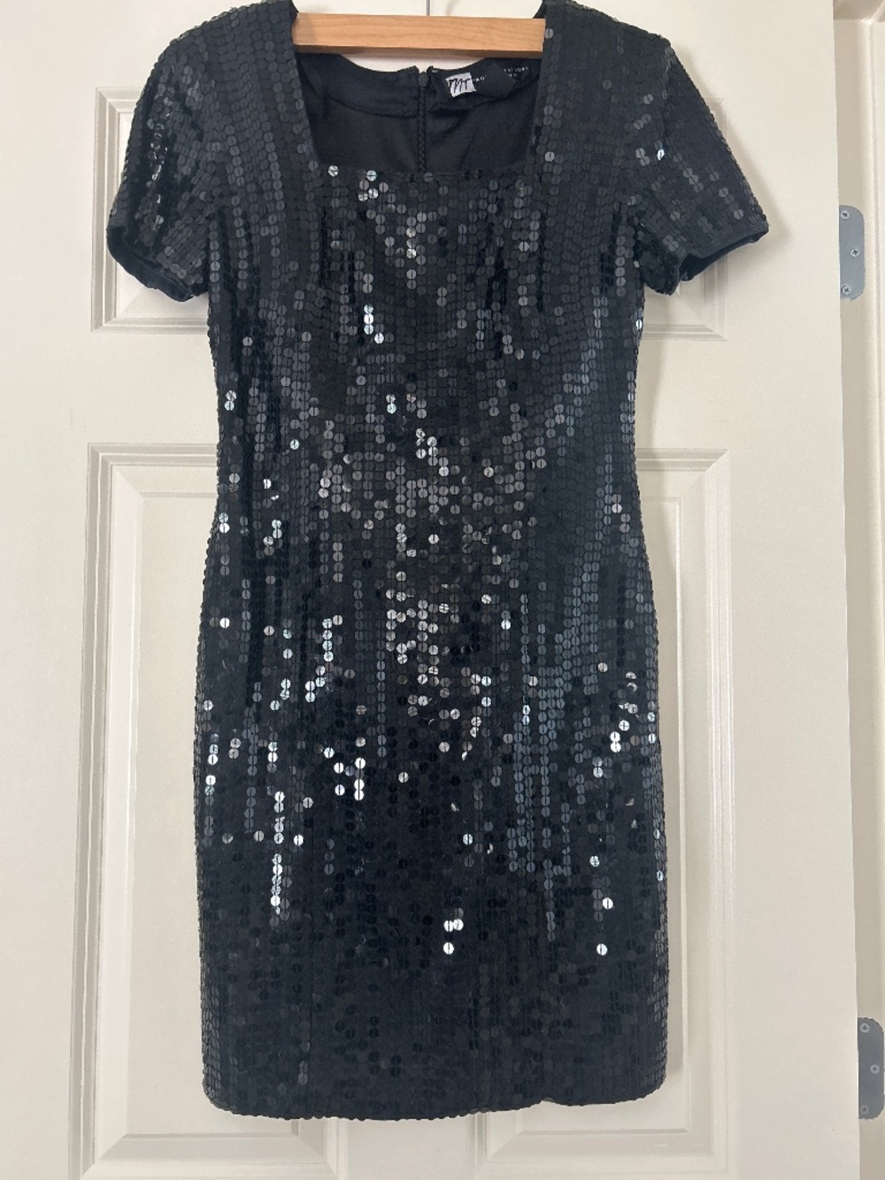 Vintage black sequin dress